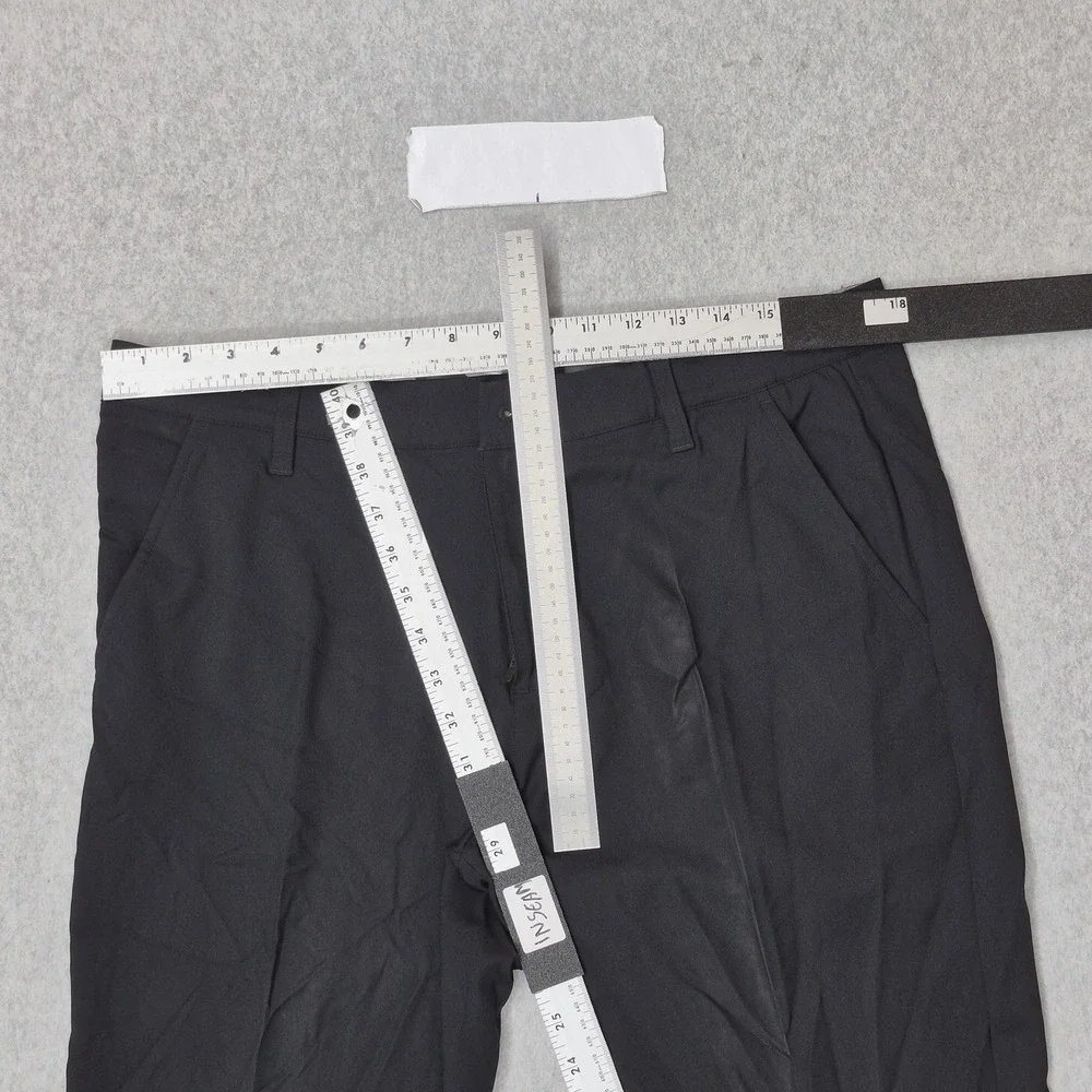 Adidas Men Pants 34X32 Black Dress Pants Golf Pants Logo 29